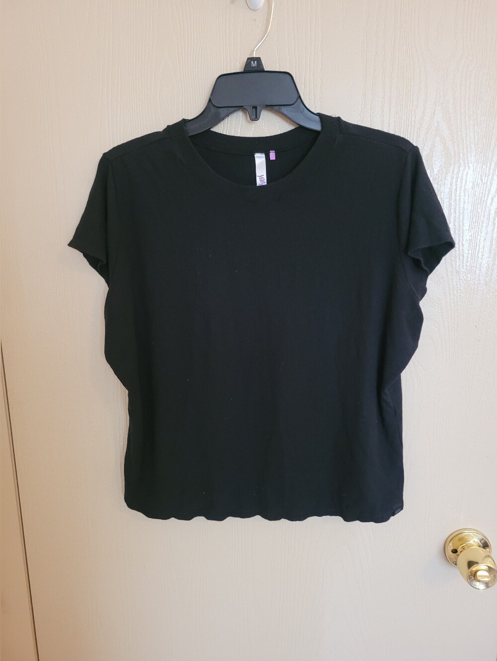 Yitty By Lizzo Soft Ribbed Crop Tee Womens Size 2XL Black
